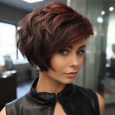 Hairstyle Essentials, Glamorous Hairstyles, Easy Short Haircuts, Waves Haircut, Crop Haircut, Wedge Hairstyles, Messy Bob Hairstyles, Wedge Haircut, Glamorous Hair