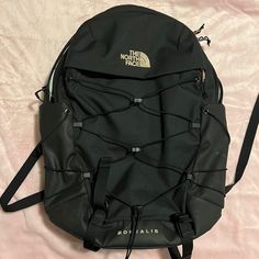 The North Face Borealis Laptop Backpack, TNF Black Heather/Burnt Coral Metallic Tnf Backpack, Coral Embroidery, Borealis Backpack, The North Face Borealis, North Face Borealis, Metallic Pink, Pink Coral, North Face Backpack, Laptop Backpack