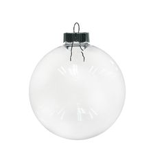 a white christmas ornament hanging from a wire