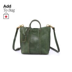 in stock Handbags Green, Spring Hill, Eco Bag, Genuine Leather Handbag, How To Make Handbags, Purse Accessories, Luxe Gifts, Dip Dye, Mini Tote