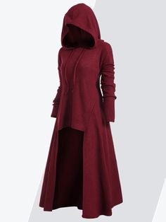 Night Knight Pullover Hooded Coat Dress 01216DRE167SRED DarkRed / 2 (S) Night Knight, Oversized Hoodie Dress, Hooded Dress, Women Maxi, Hooded Coat, Types Of Dresses, Sweatshirt Dress, 50's Dress, Fashion Colours