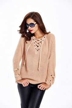 Cozy Lace Up Sweater - Jess Lea Boutique - 1 #jessleaboutique