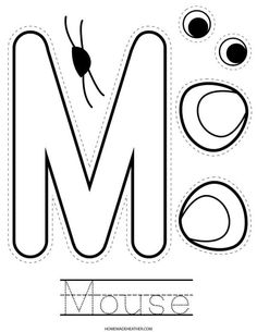 the letter m is for mouse coloring page with an image of a spider and eggs