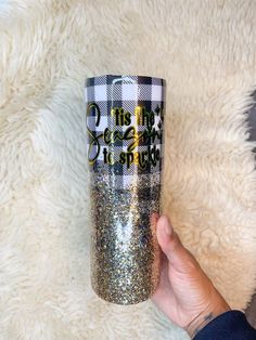 Tis the Season to sparkle 20oz Skinny tumbler with Buffalo check plaid & beautiful gold glitter Custom make tumblers using HOGG brand, double walled stainless steel tumblers (keeps stuff hot or cold for hours!) and sealed with FDA compliant epoxy to maintain its beauty with proper care. All cups come with a lid and straw and are available in multiple sizes. Care Instructions: -Wash the cup before use. -Hand-wash with warm water and mild soap. -NOT microwave safe. -NOT dishwasher safe. -Do not so Burberry Plaid Tumbler, White Buffalo Plaid Tumbler, Black And White Buffalo Plaid Tumbler, Plaid Glitter Tumbler, Plaid Tumbler, Buffalo Check Plaid, Christmas Tumbler, Christmas Tumblers, Buffalo Check