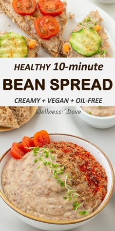 healthy 10 - minute bean spread recipe with creamy and vegan oil - free dressing