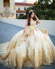 Gold 15 Dresses Quinceanera, Golden Ball Gown, Champagne Quince Dresses, Gold Quince Dress, Ball Gown Gold, Champagne Quinceanera Dresses, White Quinceanera Dresses