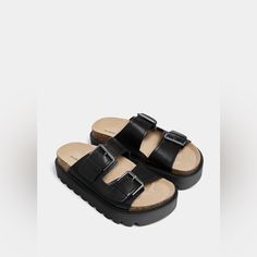 Reposhing This Item I Purchased From @Thrifted_lof Loved Them But They Ended Up Being A Little Big For Me. They Are A 38 Eu, Would Fit A 8 Us Well. New! Never Worn Questions? Leave A Comment Below! Pull And Bear Shoes, Pull Bear Shoes, Bear Shoes, Vibe Check, Pull And Bear, Black Cream, Platform Sandals, Women's Shoes Sandals, Shoes Sandals