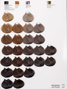 Brown Hair Chart, Light Ash Brown Hair Color, Light Brown Hair Dye, Light Ash Brown Hair, Cool Brown Hair, Hair Color Swatches, Hair Chart, Hair Shade, Color Correction Hair