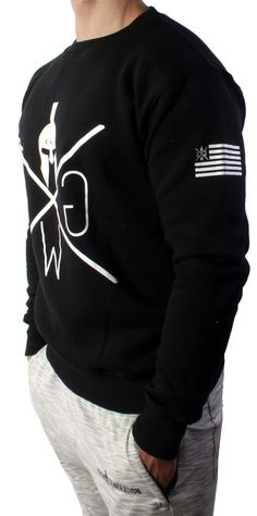 Warrior Sweater Hoodie for Fitness and Leisure | Gym generation – Gym Generation Gym Sweater, Gym Inspiration, Casual Sporty, In The Gym, The Gym, Black Sweaters, Logo Print, Sweater Hoodie