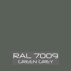 the logo for ral 7009 green grey