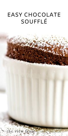 chocolate souffle in a souffle cup Chocolate Souffle Recipe, Dessert Souffle, Manhattan Architecture, Coconut Dessert, Lights Photography, Night Travel