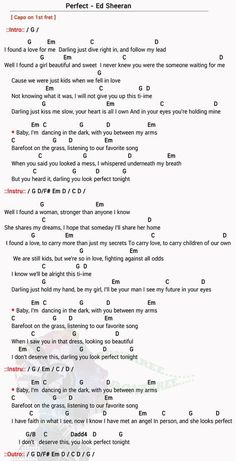 Perfect Chord - Ed Sheeran | Perfect Chord (Easy Chord Songs) Perfect Guitar Chords Ed Sheeran, Fmaj7 Chord Guitar, Night Changes Guitar Chords, Enchanted Guitar Chords, Emotional Guitar Chords, Perfect Ed Sheeran Guitar Chords, Guitalele Chord Songs, Back To December Guitar Chords, Songs With Piano Chords