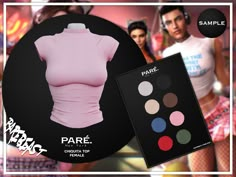 an image of a woman's shirt and makeup palette