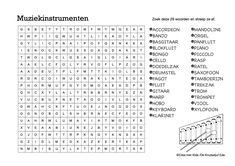 an image of a word search page with the words in german