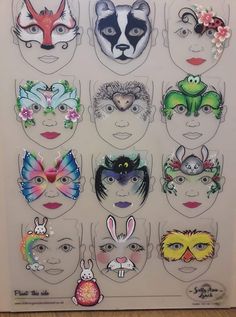 Zoo Animal Face Paint, Jungle Animal Face Paint Easy, Animal Face Paintings Adult, Spring Facepainting Ideas, Face Painting Designs For Adults Artists, Spider Face Painting