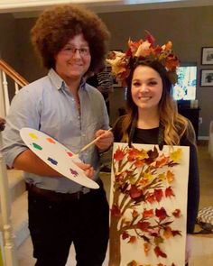 Bob Ross And Canvas Costume