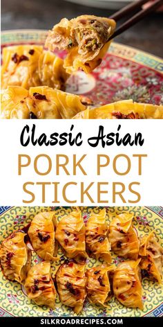 Classic Asian Pork Pot Stickers are visually stunning, undeniably delicious, and perfect for breakfast, holidays or any special occasion. This classic Asian dim sum appetizer delivers tender, succulent dumplings with deliciously crispy bottoms. Pork pot stickers make a wonderful snack on their own and fit perfectly into a larger, Asian-themed meal. Easy Pulled Pork Crock Pot, Stickers Video, Pork Pot, Crab Rangoons, Comfort Recipes, Bamboo Steamer