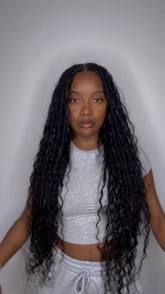 Soft Locs Goddess, Dearra Locs, Faux Locs Styles With Curls, Locs With Sew In, Locs Hairstyles With Curls, Fox Locs Hairstyles For Black Women, Long Locs With Curls, Boho Twist With Curls, Soft Boho Locs