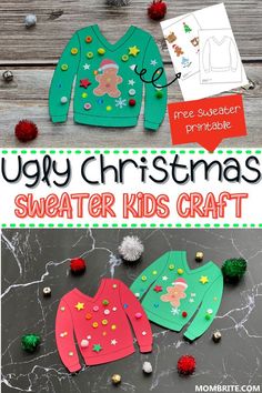 ugly christmas sweater crafts for kids to make