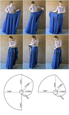 the instructions for making a skirt