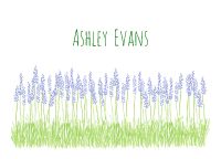 a book cover with purple flowers and green grass