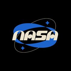 the nasa logo on a black background