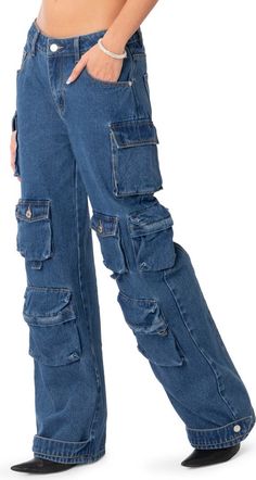 EDIKTED Oversize Boyfriend Cargo Jeans | Nordstrom Oversized Jeans, Denim Day, Cargo Jeans, S Models, You Choose, Cargo Pants, What To Wear, Mom Jeans, How To Look Better