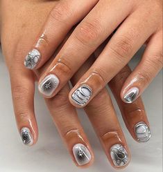 Mens Nails Designs, New Years Nail Designs 2024, Silver Nail Designs Short, Male Nail Art Designs, Men Nail Designs, Emo Nail Ideas, Guy Nail Art, Men’s Nails, Jordan Nails