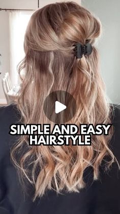 Easy Hair Tutorials | Hairstyles | Hair Growth on Instagram: "Be sure to save this simple half up hairstyle 💁🏼‍♀️  Hi friends, I’m Mandi! 👋🏻 Think of me as your virtual hair bestie here to help you easily style, grow and strengthen your hair so you can fall in love with it again!   Drop HAIR GOALS below for a 🆓 hair consult where I’ll make a personalized haircare regimen and routine recommendation for you specific to your hair type, needs and goals!   Hugs + Happy Hair 🥂   #easyhairstyles #easyhairstyle #easyhair #hairtrends #hairhacks #hairtutorials #hairtutorial #hairstyles #hairstyle" Hair Clip Hairstyles Medium Length, Easy Styles For Long Hair, Work Hairstyles For Long Hair, Easy Claw Clip Hairstyles, Hair Clip Tutorial, Hair Clips Hairstyles, Easy Hair Tutorials, Claw Clip Hairstyles, Claw Clip Hairstyle