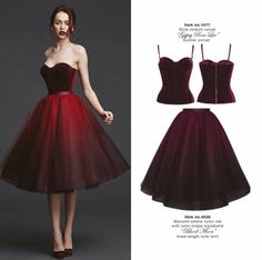 Red Dress Tulle, Knee Length Tulle Skirt, Debut Gowns, Tulle Skirts, Fashion Gowns, Wear Red, Blood Moon, Vestidos Vintage, Fashion Attire