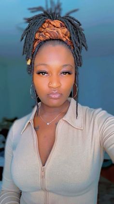 #locs #locstyles #locstylesforwomen #locsforwomen #locsandmelanin #locs4life #locjourney #dreadlocks #dreadstyles #headwrap #headwrapstyles #locupdo #womenwithlocs Locs With Headband, Dreadlock Style, Loc Journey, High Bun, Loc Styles, Head Wraps