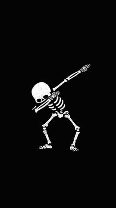 a skeleton with a baseball bat in its hand