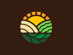 the logo for an organic farm that has been designed to look like it is growing