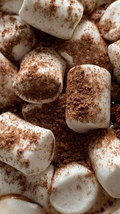 marshmallows and cinnamon on top of each other