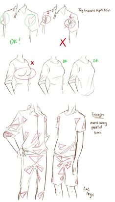 how to draw clothes for men