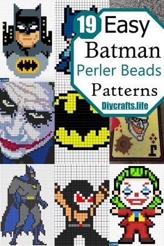 cross stitch pattern for the batman movie