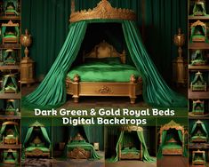 "Step into a world of regal opulence with my Royal Bed Collection. This curated assortment of digital backdrops features majestic royal beds at their heart, each set enchanting with a variety of color schemes to suit every artistic vision. Whether you're a photographer, graphic designer, or digital artist, our meticulously crafted backdrops offer a versatile canvas to elevate your creations. From opulent gold to soft pastels and rich jewel tones, explore the seamless integration of luxury into your projects today with my Royal Bed Collection. Unleash your creative potential and transport your audience into a realm of timeless sophistication.\" Transform your photography with my stunning digital backdrops. Our collection includes a range of high quality designs, including backdrops for phot Royal Beds, Royal Bed, Rich Jewel Tones, Backdrops For Photography, Studio Backdrops, Photography Backgrounds, Printed Backdrops, Floral Backdrop, Digital Backgrounds