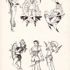 an old book with some pictures of women in different outfits and body parts on it