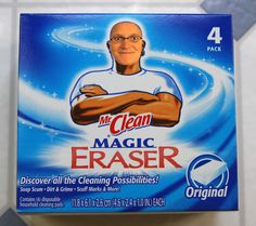 a box of mr clean magic eraser