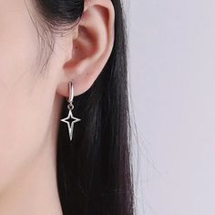 Show off your witchy & whimsy charm with these super cute earrings! Cute Sterling Silver Hoop Earrings For Pierced Ears, Cute Single Sterling Silver Earring, Cute Silver Drop Earrings, Cute Silver Hoop Earrings, Silver Star Earrings, Red Heart Earrings, Star Cross, Silver Jewelry Earrings, Kate Spade Earrings