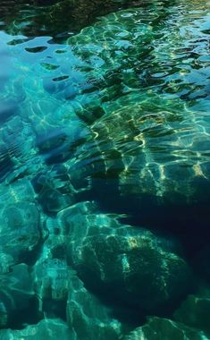 the water is crystal clear and blue