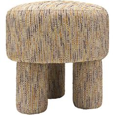 a small stool made out of fabric with two legs and a foot rest in the middle