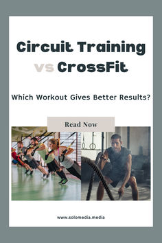 an advertisement for the crossfit training program, which shows people doing different exercises