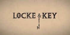 the words lock and key are written in black ink