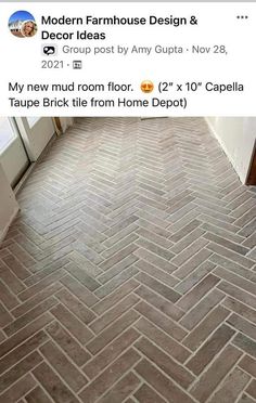 an image of a tile floor that looks like it has been cleaned and is in the process