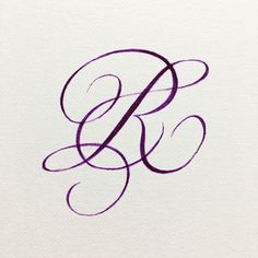 the letter k is drawn in purple ink