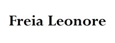 the logo for freia leonore is shown in black and white on a white background