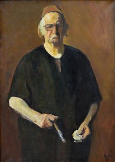 Corneliu Baba, Romanian portraitist, genre painter and book illustrator, Craiova 1906 – Bucureşti 1997, Expressionism, Post-Impressionism, Realism. "Autoportret/ Self-Portrait" Best Portraits, Post Impressionism, Self Portrait, Realism, Anatomy, Modern Art, Painter, Russia