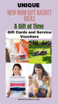 the gift guide for moms and service vouchers is available in several different styles