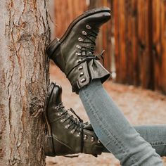 Iso Freebird Convoy Size 8 Please! Handcrafted Boots, Freebird By Steven, Green Leather, Lace Up Boots, Black Green, Combat Boots, Bootie Boots, Leather Upper, 404 Not Found